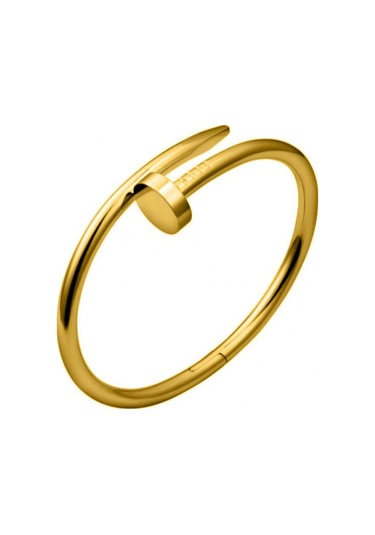 Brezza Lusso Jewelry Sarı Paslanmaz Çelik Çivi Kadın  Bileklik Altın