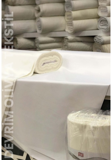 Devrim Olivya Tekstil Lüks Krem Saten Perde 1. Kalite Dikim Güneşlik - Her Ölçü Mevcut En X Yükseklik Krem