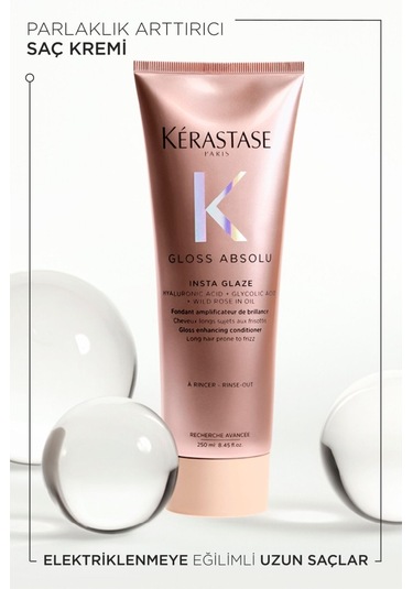 Gloss Absolu Elektriklenmeye Eğilimli Saçlar Için Parlaklık Veren Saç Bakım Kremi 250 Ml