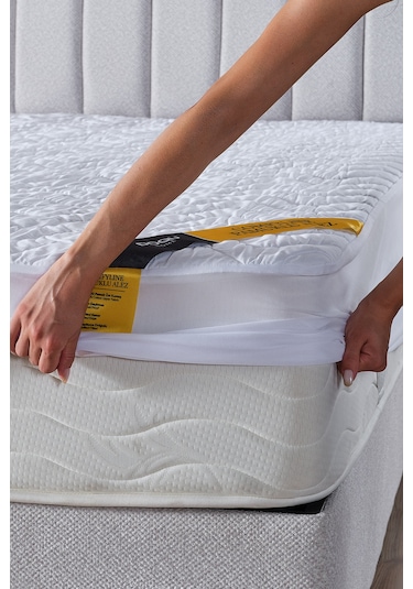 Comfyline Pamuk Sıvı Geçirmez Fitted Alez 100x200 Beyaz