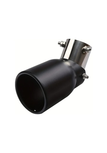 Pazly Siyah 63-89mm Aşağı Kavisli Paslanmaz Çelik Egzoz Ucu, Yüksek Dayanıklı, Korozyona Dayanıklı Jiletli