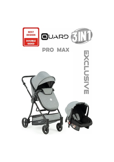 Quard Promax Travel Sistem Bebek Arabası Gri