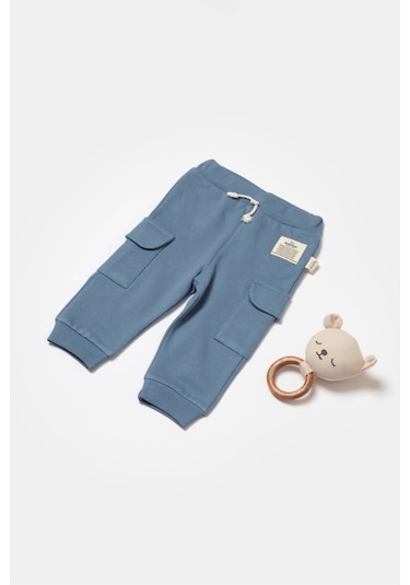 BabyCosy Bebek Cepli Pantolon, %100 Organik Pamuk, Bebek Ve Yenidoğan Serisi - Csy8017 Lacivert
