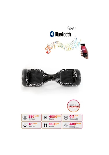 Citymate Hoverboard 6.5 inch Elektrikli Kaykay Scooter Bluetooth Hoparlörlü D02