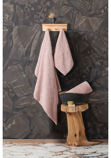 Varol Voli Micro Cotton Banyo Havlusu 70x140cm Pudra-70x140cm Pudra