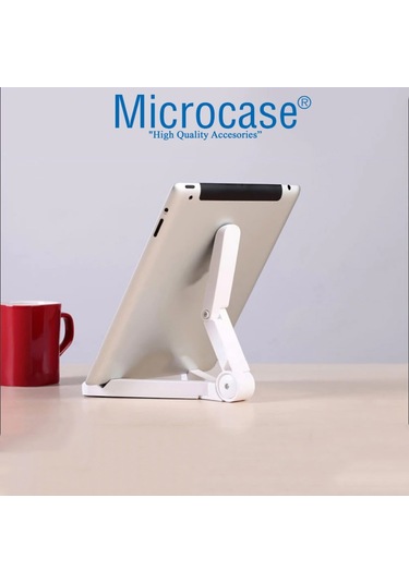 Microcase Masaüstü Katlanabilir Telefon Tablet Stand Beyaz Al2457