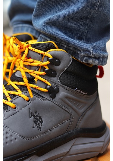 U.s. Polo Assn. Ry Waterproof Bağcıklı Outdoor Erkek Bot 867800000746 6 Gri Gri