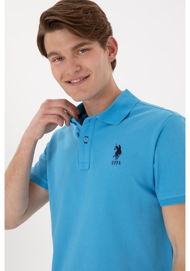 U.S. Polo Assn. Erkek Slim Fit Polo Yaka Turkuaz Basic Tişört 50305929-VR093 U.S. Polo Assn. Erkek Slim Fit Polo Yaka Turkuaz Basic Tişört 50305929-VR093