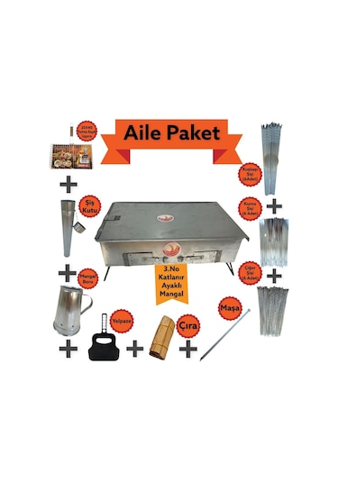 Gaziantep'ten Mangal Paketleri Aile Paket -187 Inox