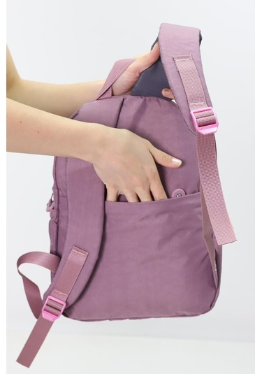 Sevimli Peluş Figürlü Günlük Kadın Sırt Çantası Şık, Kullanışlı, Okula Ve Seyahate Uygun AÇIK PEMBE