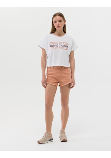 Pierre Cardin Kadın Bisküvi Jean Şort 50262766-vr233 Camel