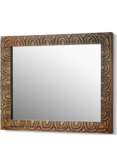 Setabianca Ahşap Çerçeveli Kubbe Duvar Aynası 45 55 Cm Ahşap