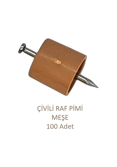 Çivili Raf Pimi Meşe 100 Adet Meşe