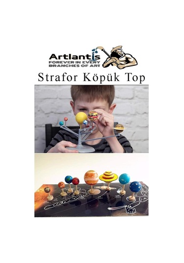 Güneş Sistemi Maketi İçin Strofor Köpük Top 20 Adet Yuvarlak Strafor Top Küre Okul Deney Köpük Toplar