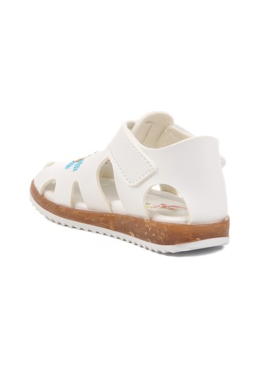 Beyaz Cırtlı Hafif Unisex Çocuk Sandalet 17373 B Beyaz