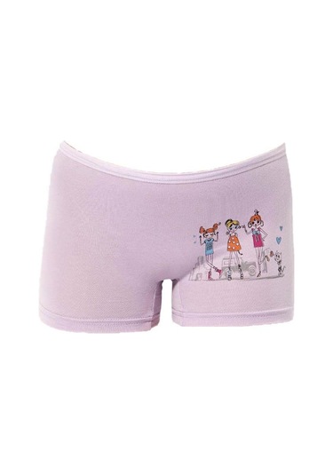 12 Adet Kota Kız Çocuk Baskılı Boxer Karışık Renk 3409