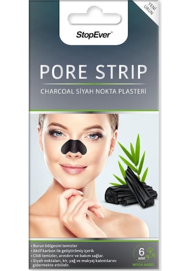 Stopever Charcoal Pore Strip Kömürlü Siyah Nokta Plasteri 6'lı