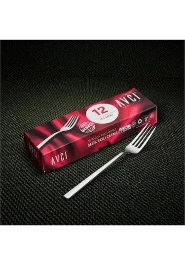 Avcı St103 Star Tatlı Çatalı 2.5mm 12 Li Gri