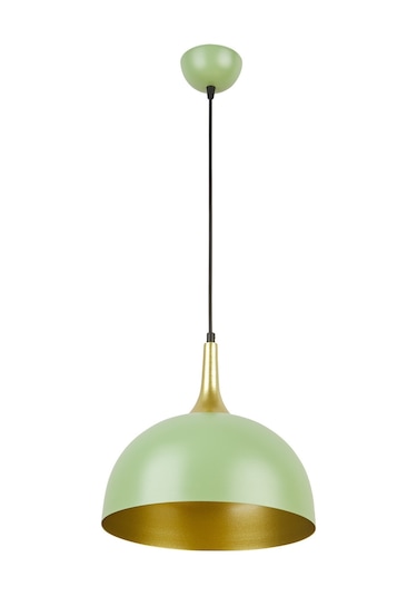 Manila Özel Tasarım Modern Dekoratif Cafe Mutfak Salon Yeşil Içi Gold Sarkıt Tekli Avize Diğer