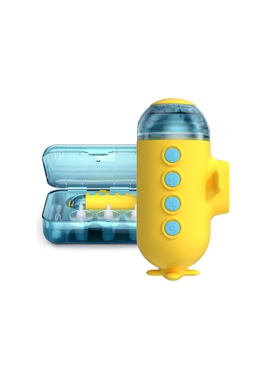 Vkemall Bebek Elektrikli Burun Emici, Alçak Gürültü, 3 Seviye Emme Gücü, Işıklı Ve Müzikli, Gıda Dereceli Silikon Uçlar, Dahili Pil, Depolama Kutusu