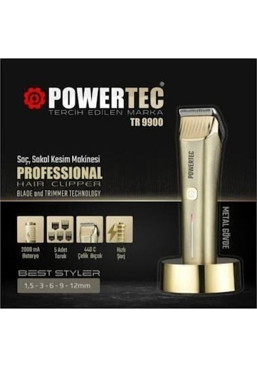 Powertec Tr 9900 Saç&sakal Kesme Makinesi 180 Dk