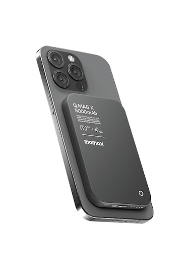 Momax Q.Mag X 5000 mAh Hızlı Şarj MagSafe Powerbank Siyah
