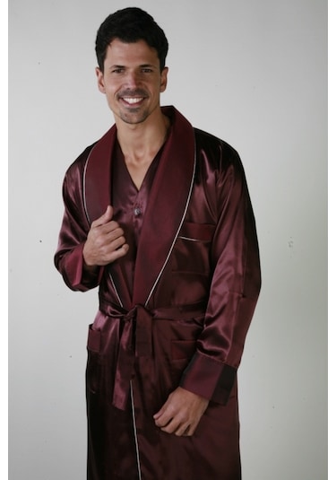 Ancelo 333 Saten Pijama Takım Ve Robdöşambr 3Lü Damat Çeyiz Set