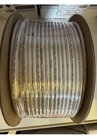 Reçber Rg U/6 Phy-pvc 1,02/4,60 Mm Uydu/anten Kablo 100 Metre