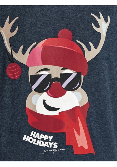 Jack Jones Erkek T-shırt 12198770-navy Lacivert