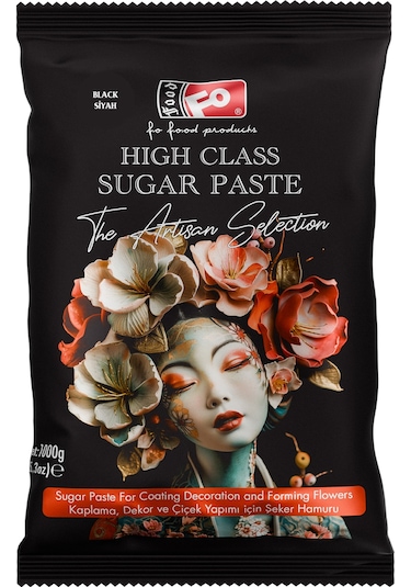 Siyah High Class Kaplama, Dekor Ve Çiçek Yapımı İçin Şeker Hamuru 1 Kg