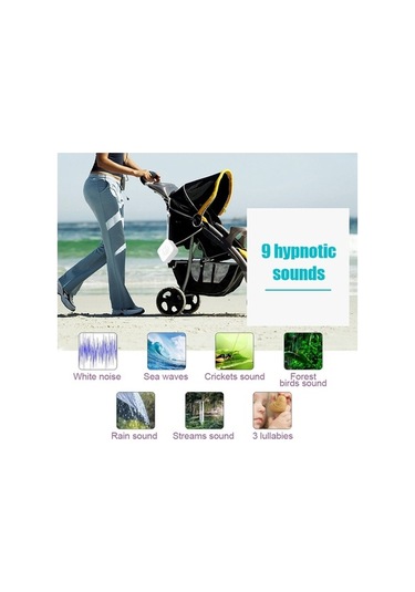 Fortunelane 9 Sesli Rahatlatıcı Uyku Makinası - Beyaz Gürültü, Dalgalar, Yağmur, Bebek Uyku Yardımı, Usb Şarjlı, Taşınabilir Diğer