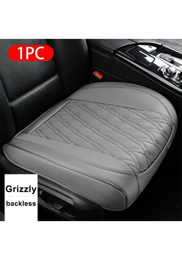Gri Seametal Tam Sarılmış Araba Ön Koltuk Kılıfı Premium Pu Deri Araç Koltuk Minderi Nefes Alabilir Anti Scratch Sandalye Koruyucu Mat Type B