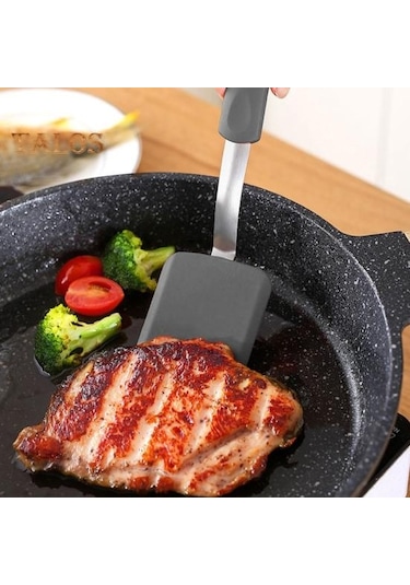 Mavi Silikon Çerez Spatula Turner Mini Brownie Spatula Isıya Dayanıklı Çizilmez Küçük Silikon Spatula Yapışmaz Tencere Flipper Pişirme Gereçleri