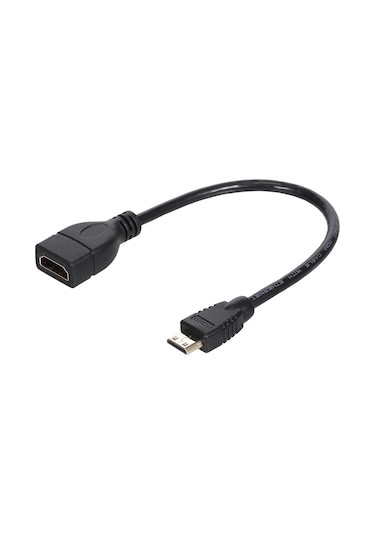 Youtek Mini Hdmı Ertension Kablosu Erkek'den Dişeye - 1080p, Altın Kaplı, 23cm - Kamera, Tablet, Tv, Projeksiyon Uyumlu