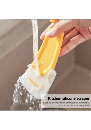 2 Adet Mutfak Kazıyıcı Yağ Leke Temizleme Silikon Spatula Kek Pişirme Pasta Alet Kirli Tava Pot Yemekleri Temizleyici Araçları