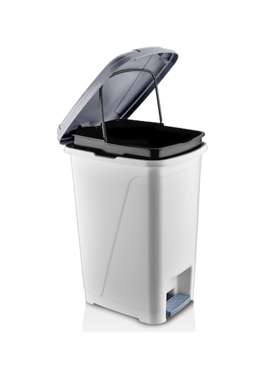 Iç Kovalı Pedallı Çöp Kovası 15 Litre Beyaz