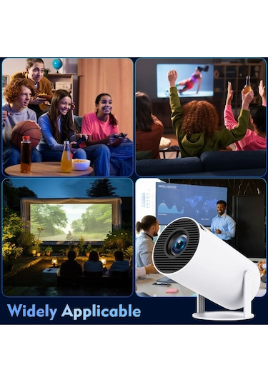 1280 720p Akıllı Wıfı Projektörü Taşınabilir Bluetooth Tv Ev Sineması Hdmı Android Mini Projektör,