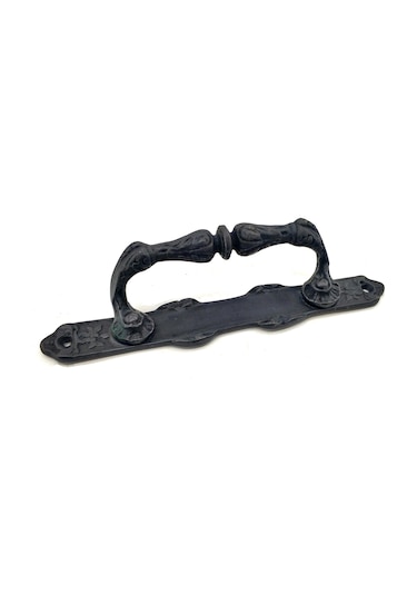 Antika Tarz Dekoratif Pirinç Dar Yan Çekme Kapı Kolu - 225x37 Mm, Oksit Çok Renkli