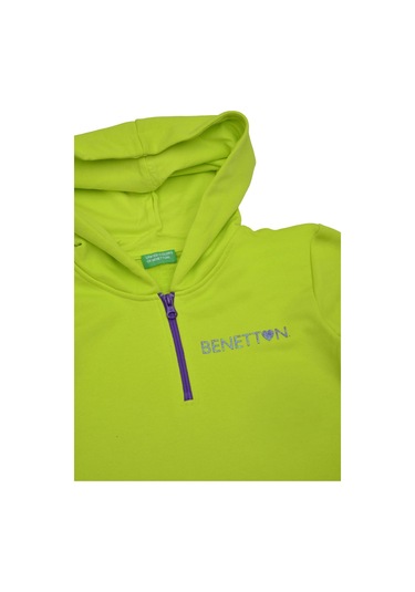 Kız Çocuk Sweatshirt - Yeşil Yağ Yeşili