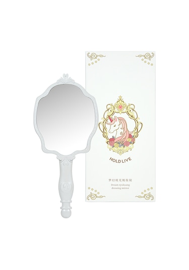 Vkemall Hold Lıve Zarif Oymalı Giyinme Aynası Taşınabilir El Makyaj Aynası Doğal Şeffaf