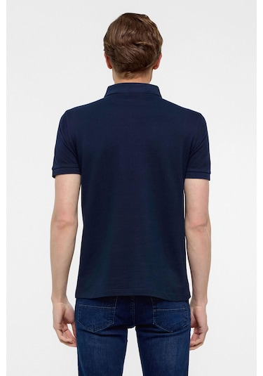 SÜVARİ Lacivert Slim Düz Polo Yaka Tişört