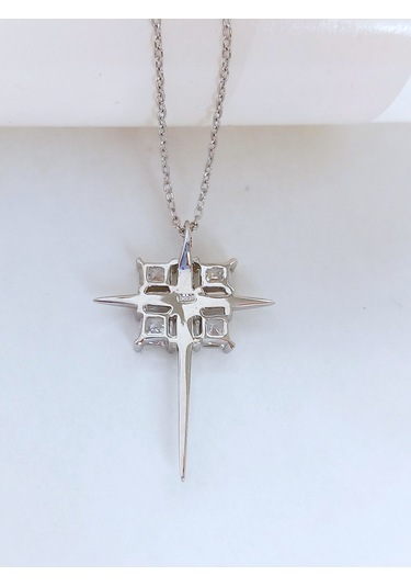 Sırrıus Kutup Yıldızı 18 Ayar Altın Kaplama Gümüş Kadın Kolye