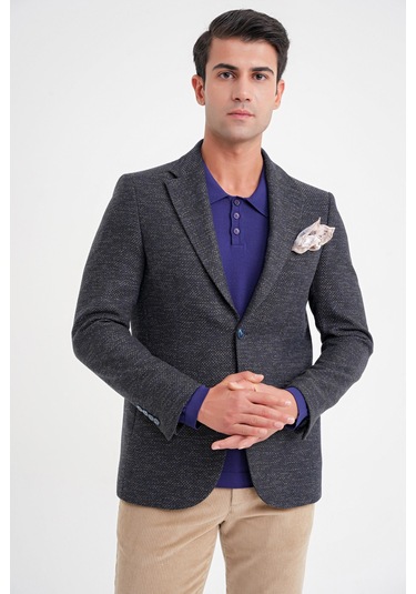 C 718 Ceket Slim Lacivert Lacivert