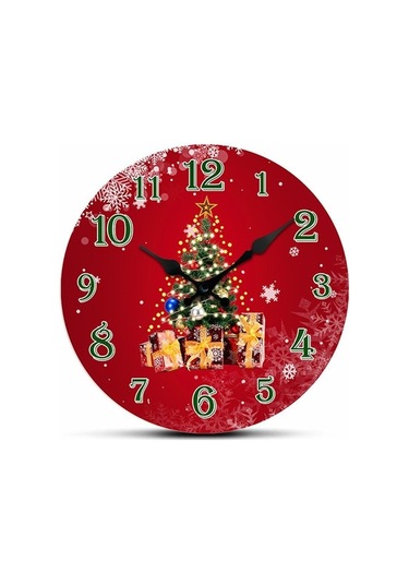 Goldenqian 10 Inç Noel Serisi Karikatür Yaratıcı Saat Dekorasyon Saati Ffogı3 ÇOk Renkli