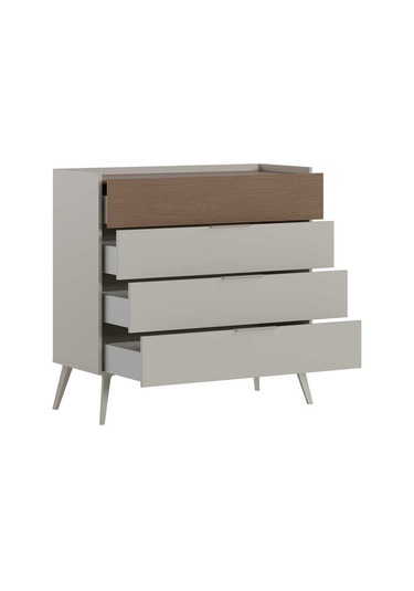 Milano 4 Çekmeceli Şifonyer - Vizon/zebra 103x101x44 Cm