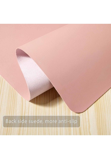 Masa Pedi Büyük 90 X 30 Cm Dobaojıa Genişletilmiş Mouse Pad Büyük Mouse Pad Xl Masa Blotter Yazma Pedi Taşınabilir Bilgisayar/ofis/ev İçin Pu Deri Yan Su