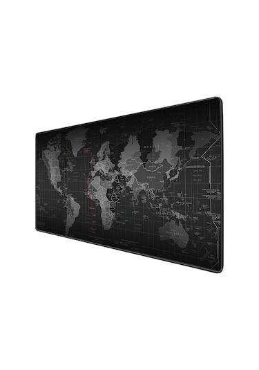 Dünya Haritası İle Büyük Mouse-pad Büyük Boy Genişletilmiş 90 40cm,siyah