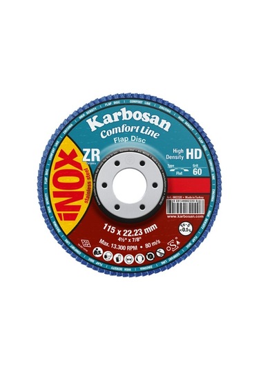 Karbosan Comfortline Flap Disk Zr Zxr11 Hd 125 Mm 60 Kum Düz-karbosan 982460