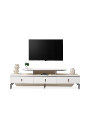 İrem Modern Dolaplı Tv Ünitesi 180 46 48 Krem