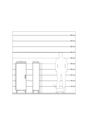 Arges Dolap Tek Kapaklı Tek Askılı 44x30x134 Çam-aytaşı Çam